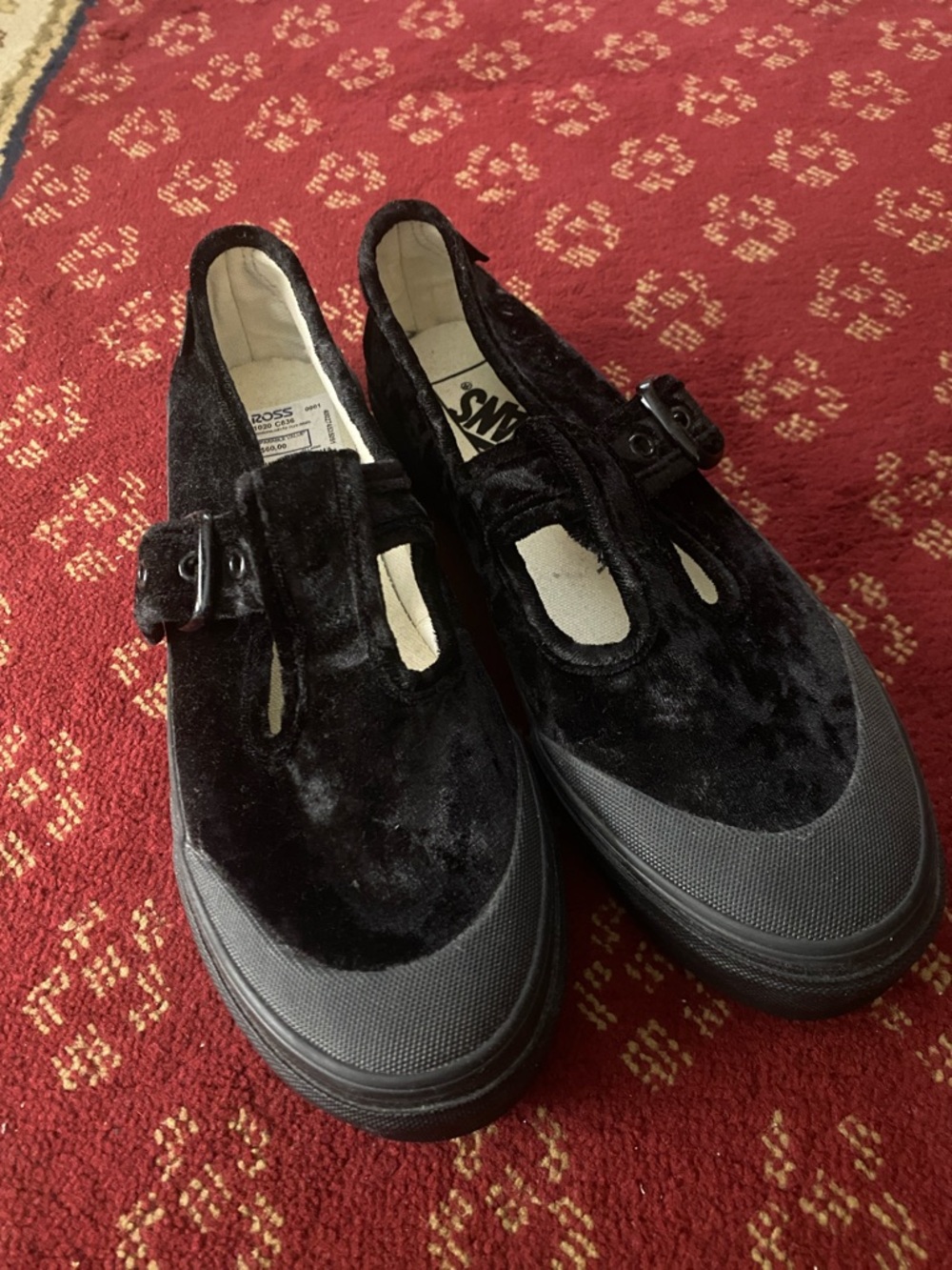 Black Velvet Mary Jane Sneakers - Picture 6 of 6